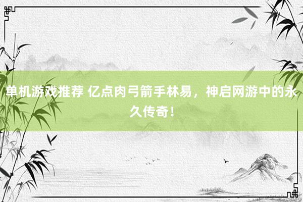 单机游戏推荐 亿点肉弓箭手林易，神启网游中的永久传奇！